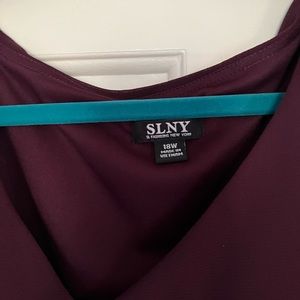Women’s elegant plum evening gown
